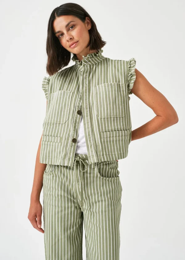 Seventy + Mochi Pablo Waistcoat - Vintage Moss | Coats & Jackets