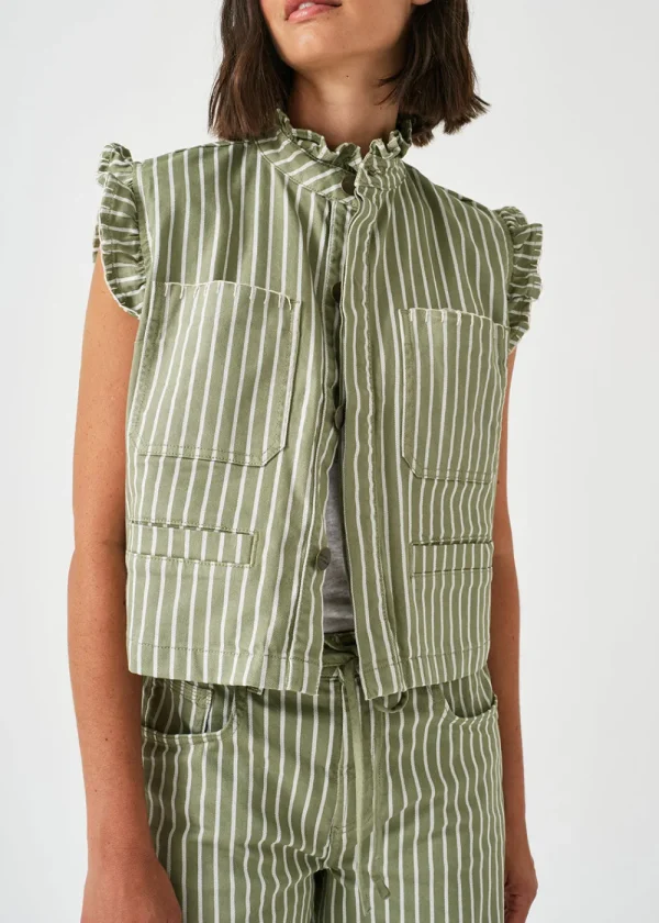 Seventy + Mochi Pablo Waistcoat - Vintage Moss | Coats & Jackets