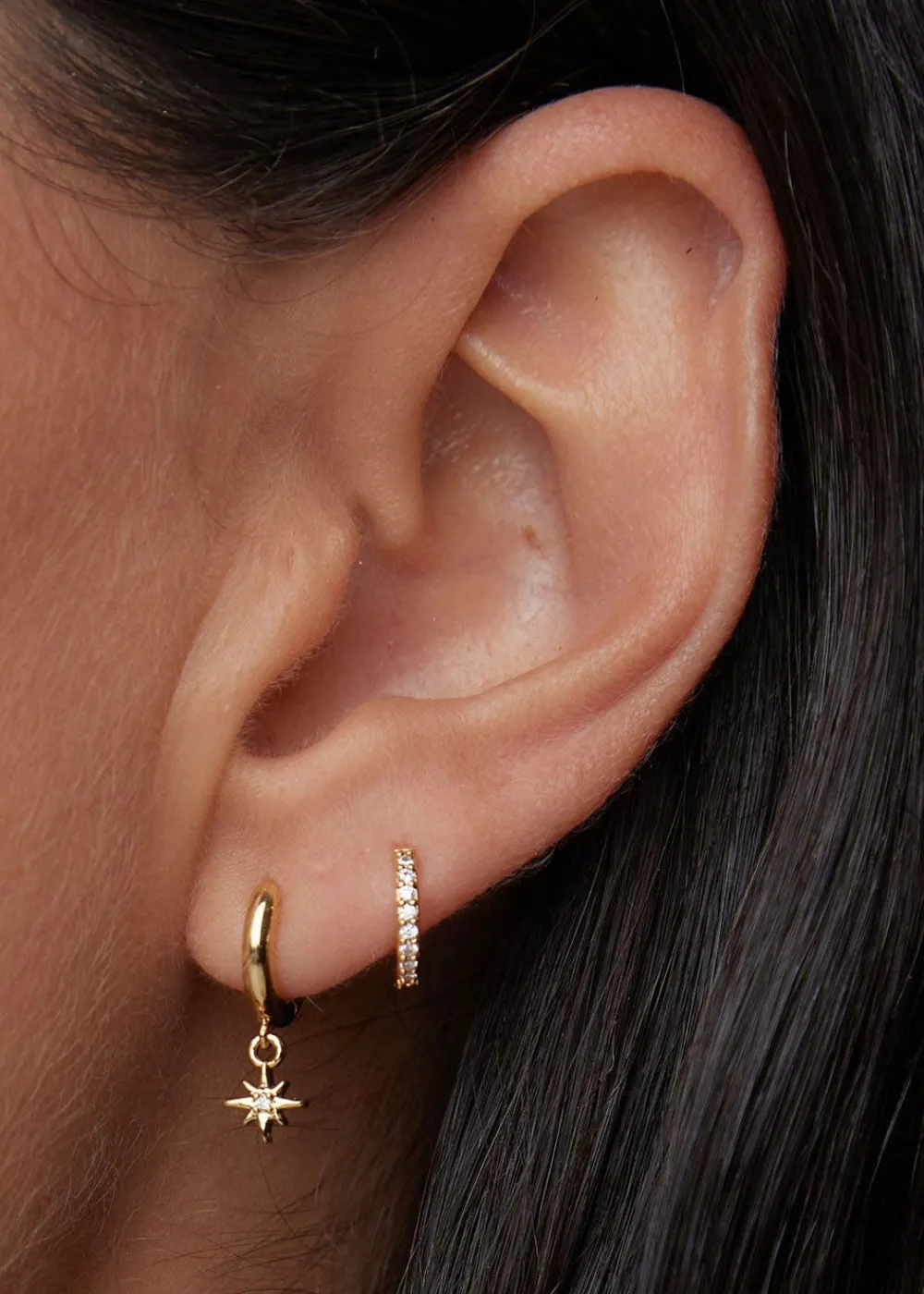pav_mini_micro_hoop_earri_1.webp Orelia Pavé Mini Micro Hoop Earrings - Gold | Earrings