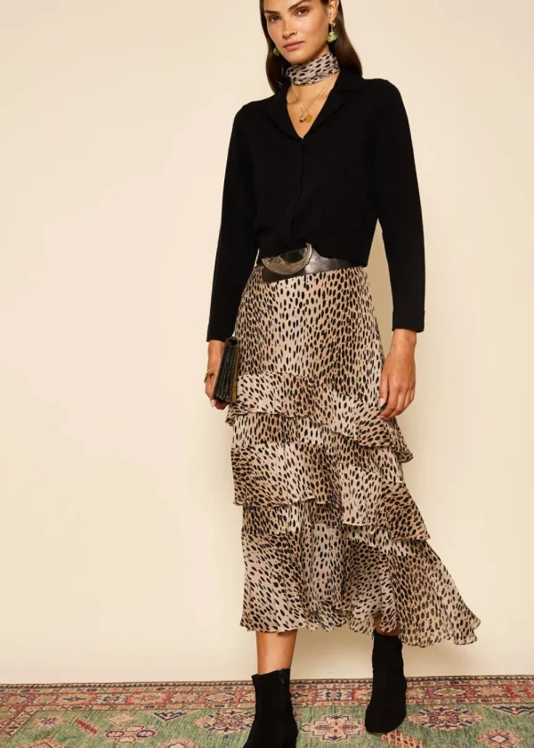 Rixo Preslee Silk Midi Skirt | Skirts