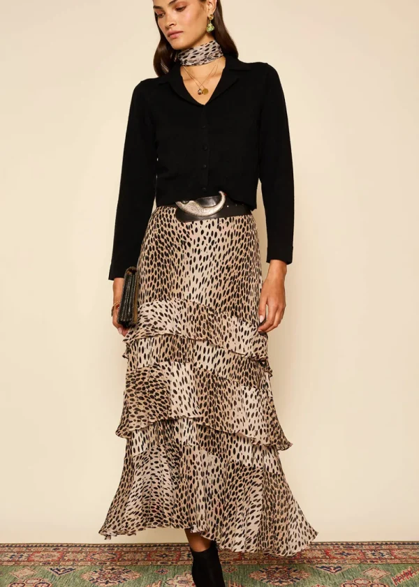 Rixo Preslee Silk Midi Skirt | Skirts
