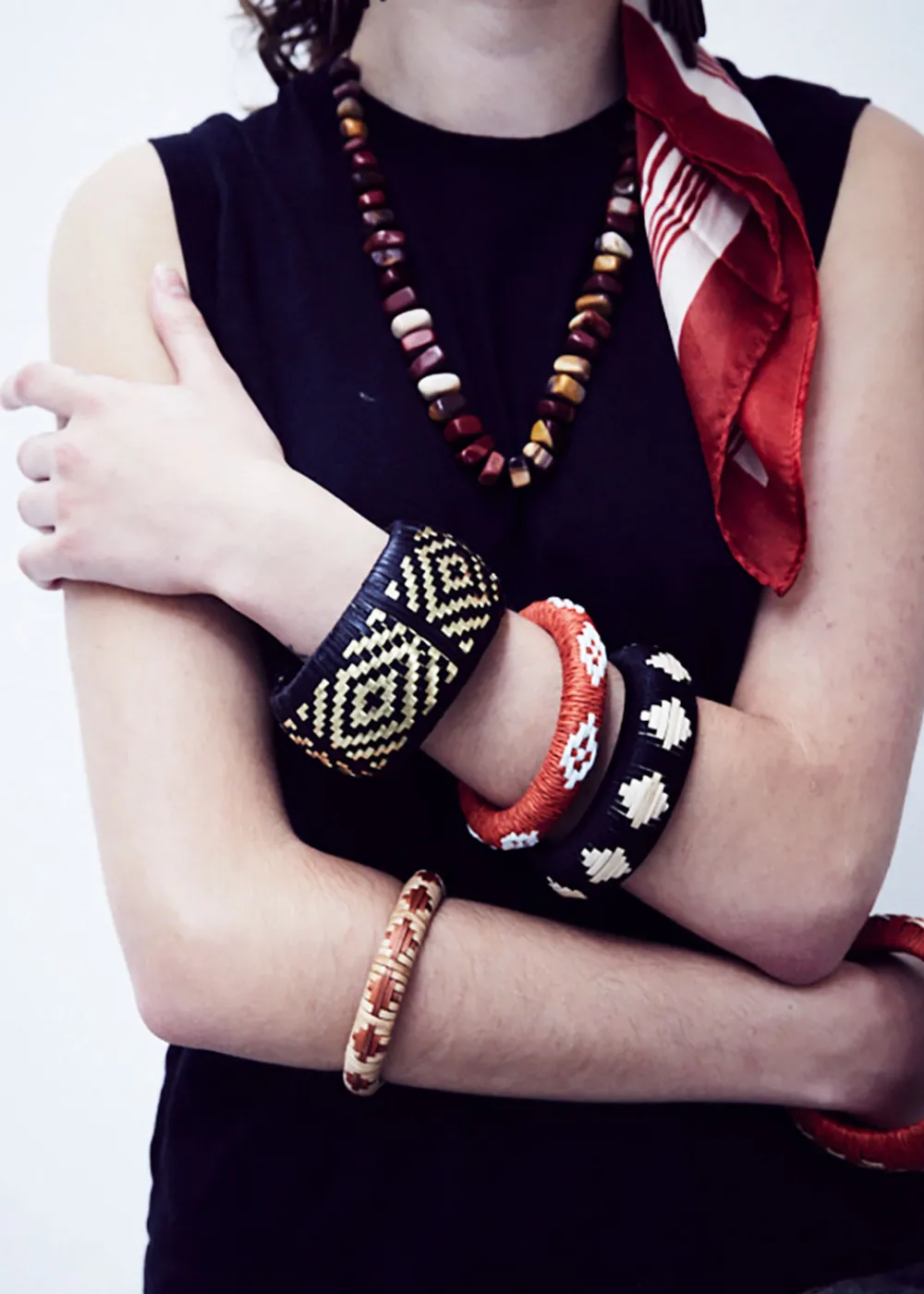 red_and_soft_blue_fine_ba_3.webp Cardomon Red and Soft Blue Fine Bangle | Bracelets