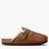 Genuins Riva Velour Wool Clog - Almond | Shoes