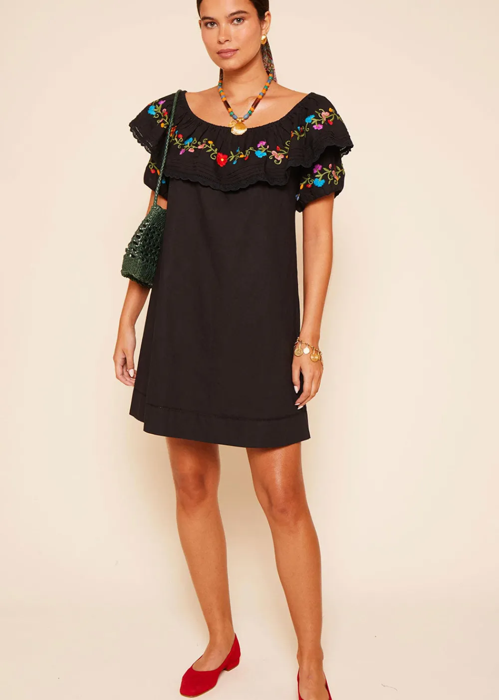saige_dress__embroidery_b_0.webp Rixo Saige Dress - Embroidery Black | Dresses
