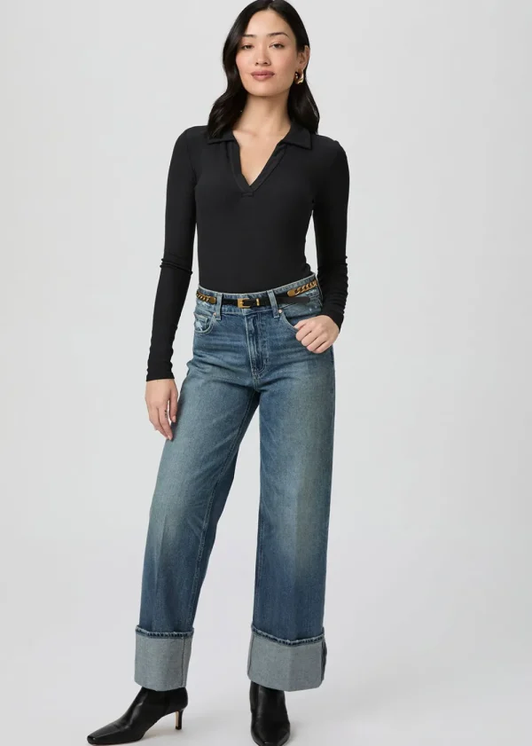 Paige Sasha Ankle Wide Leg Jeans - Blue Note Destructed | Jeans