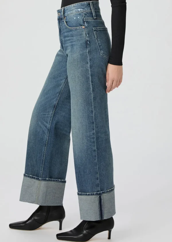 Paige Sasha Ankle Wide Leg Jeans - Blue Note Destructed | Jeans