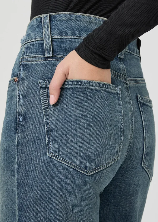 Paige Sasha Ankle Wide Leg Jeans - Blue Note Destructed | Jeans