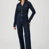 Paige Sasha Long Sleeve Jumpsuit 32" | Jumpsuits