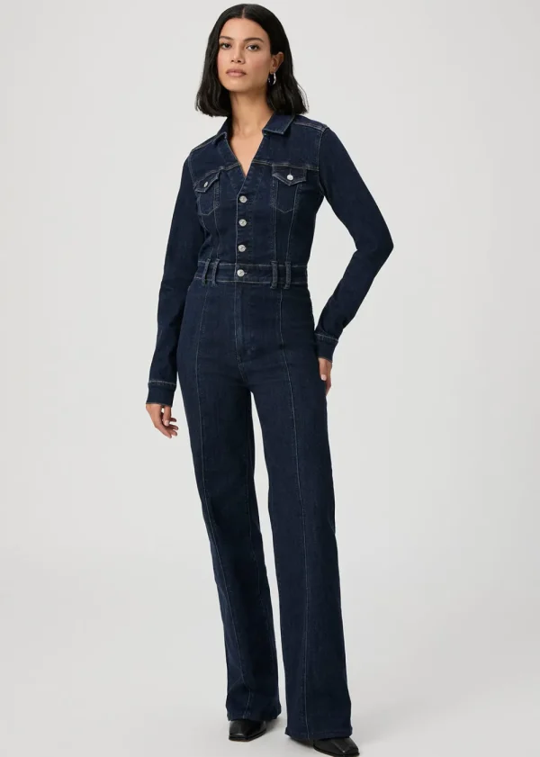 Paige Sasha Long Sleeve Jumpsuit 32" | Jumpsuits