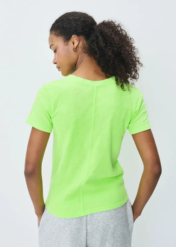 American Vintage Short Sleeve Sonoma Round Neck T-Shirt - Fluo Apple | Tops