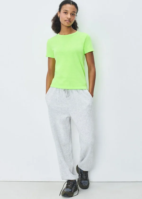 American Vintage Short Sleeve Sonoma Round Neck T-Shirt - Fluo Apple | Tops