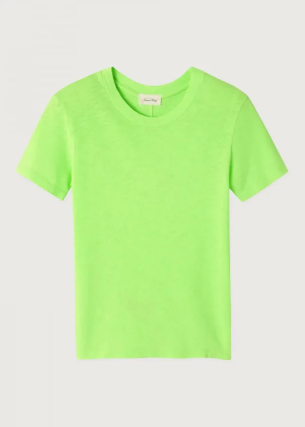 American Vintage Short Sleeve Sonoma Round Neck T-Shirt - Fluo Apple | Tops