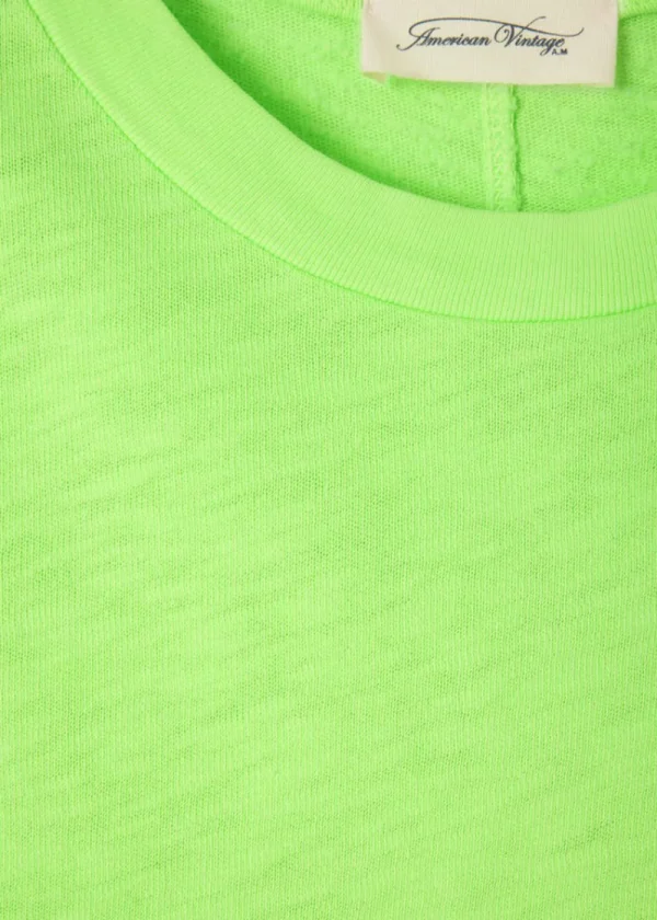 American Vintage Short Sleeve Sonoma Round Neck T-Shirt - Fluo Apple | Tops