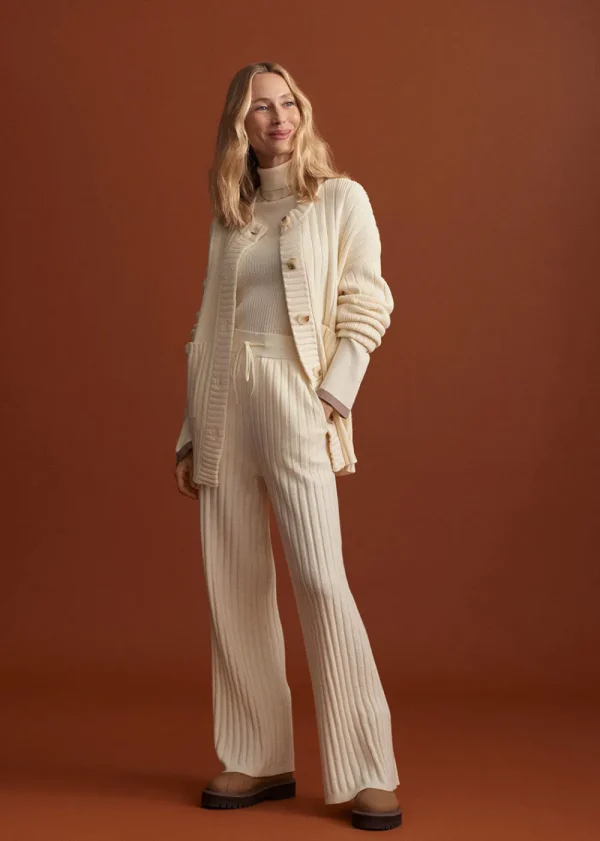 Varley Simeon Wide Rib Knit Trouser | Trousers
