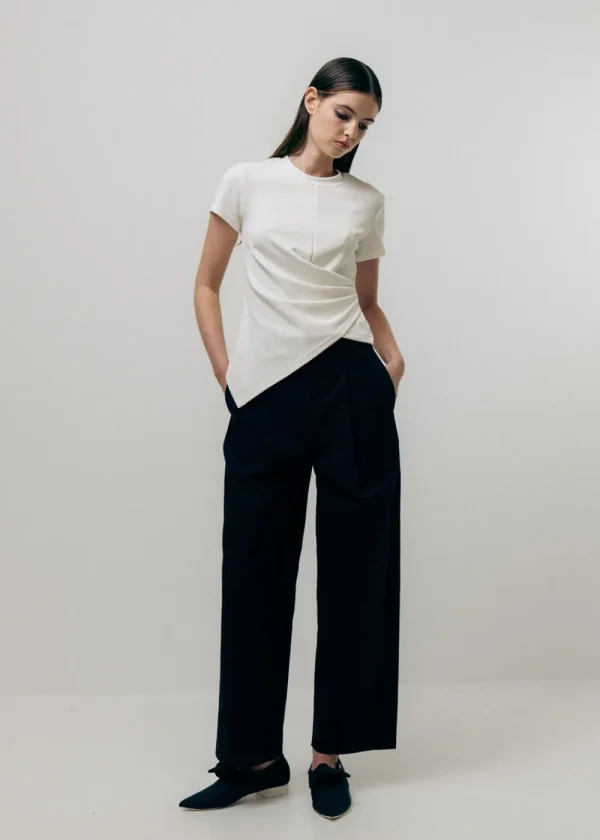 Emin and Paul Single Dart Trousers - Black | Trousers
