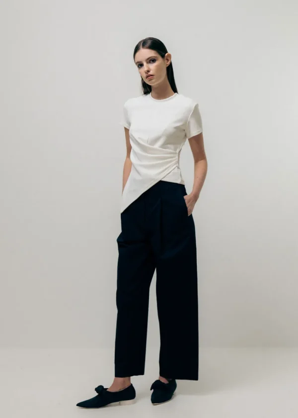 Emin and Paul Single Dart Trousers - Black | Trousers