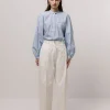 Emin and Paul Single Dart Trousers - White | Trousers