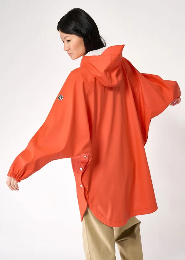 Tantä Sky Rain Jacket - Tangerine Tango | Coats & Jackets