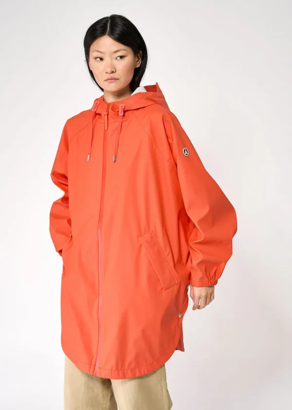 Tantä Sky Rain Jacket - Tangerine Tango | Coats & Jackets