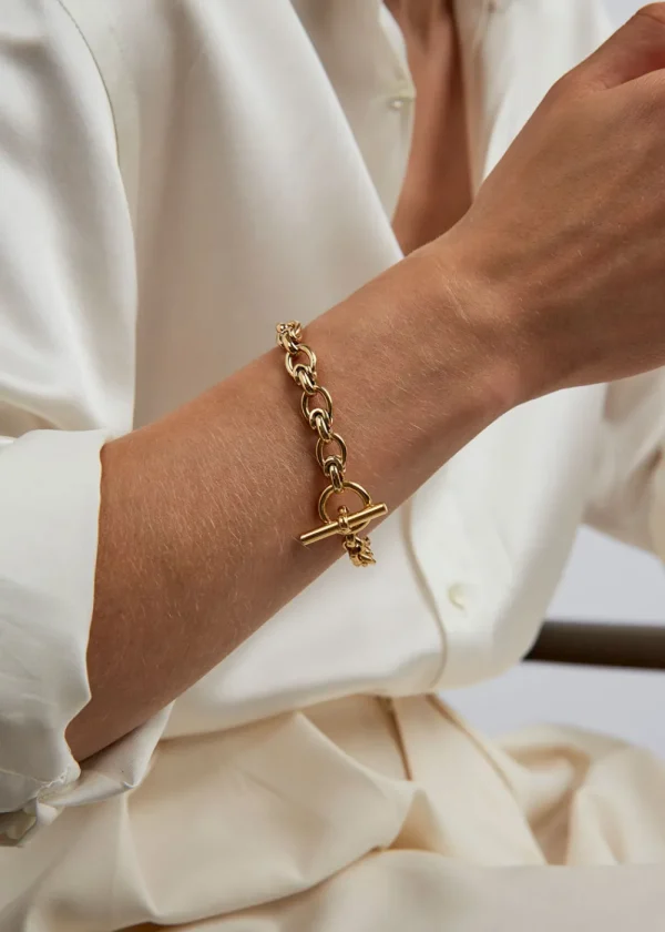 Tilly Sveaas Small Gold Interlock Bracelet | Bracelets