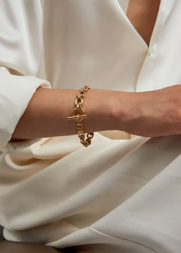Tilly Sveaas Small Gold Interlock Bracelet | Bracelets