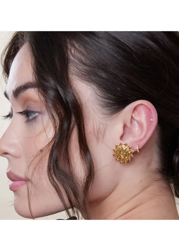 Orelia Statement Molten Sun Stud Earrings | Earrings