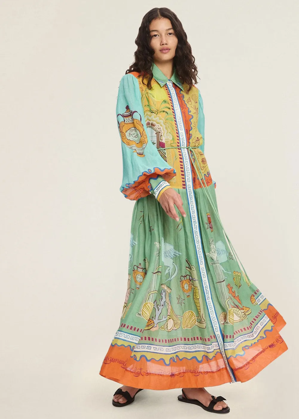 surrealist_summer_ramie_s_0.webp Alémais Surrealist Summer Ramie Shirtdress | Dresses