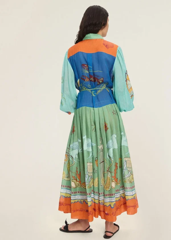 Alémais Surrealist Summer Ramie Shirtdress | Dresses