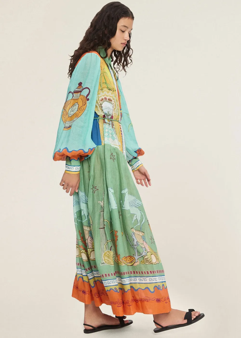 surrealist_summer_ramie_s_2.webp Alémais Surrealist Summer Ramie Shirtdress | Dresses