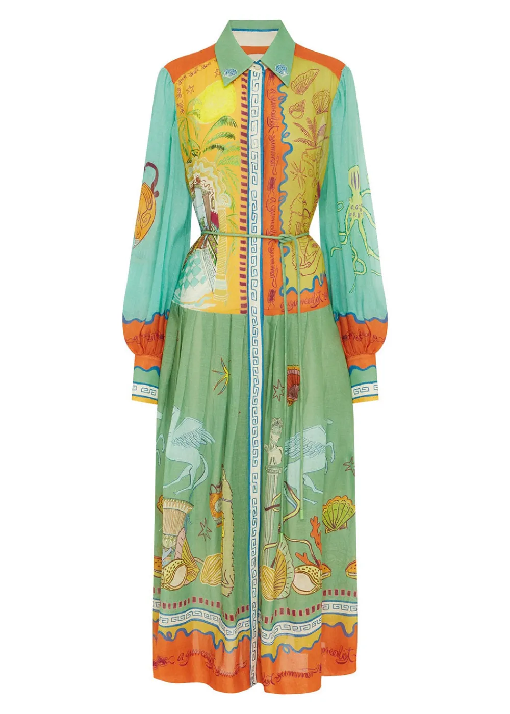 surrealist_summer_ramie_s_4.webp Alémais Surrealist Summer Ramie Shirtdress | Dresses
