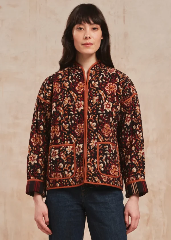 Pink City Prints Tan Jaal Penny Jacket | Coats & Jackets