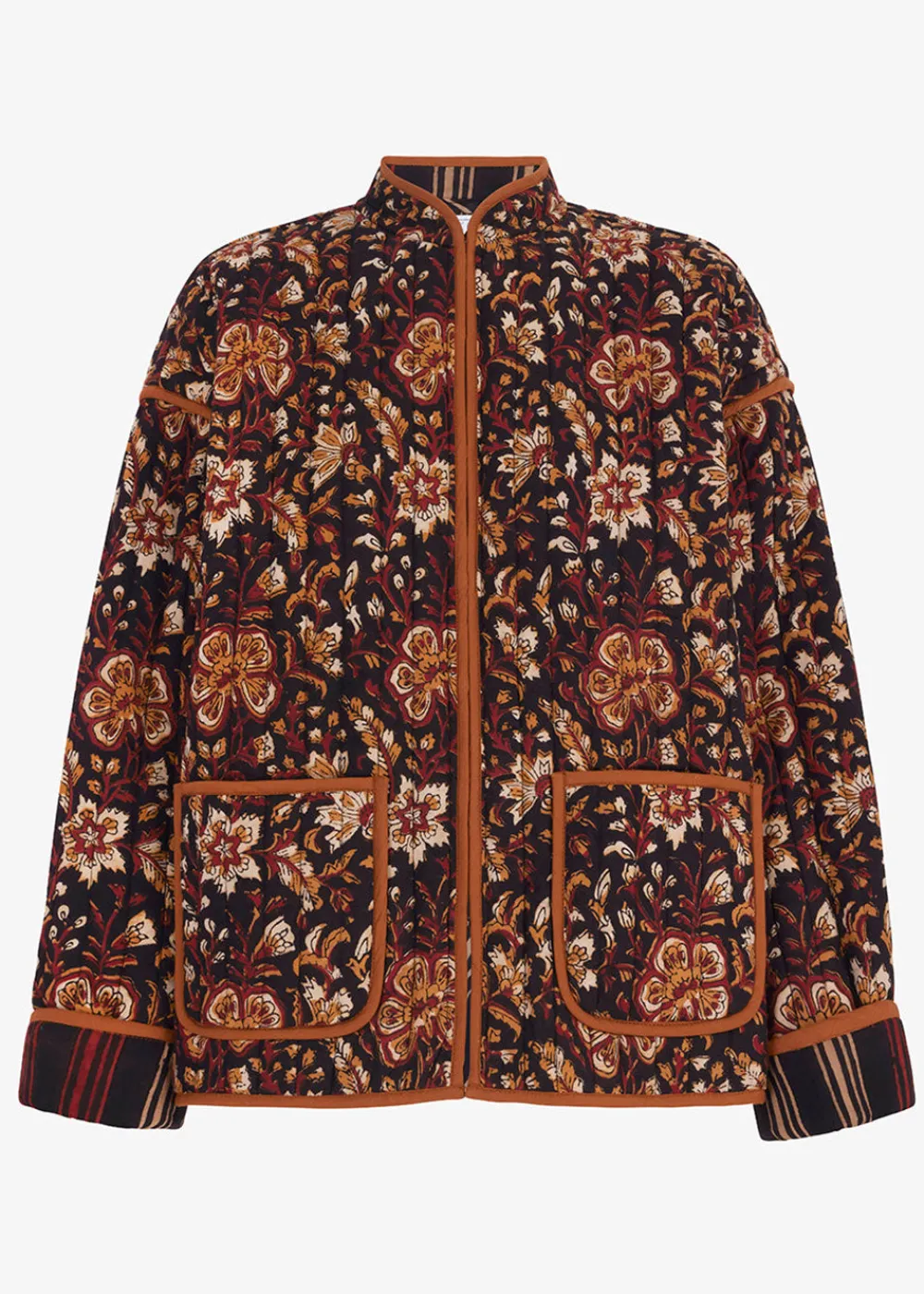 tan_jaal_penny_jacket_6.webp Pink City Prints Tan Jaal Penny Jacket | Coats & Jackets