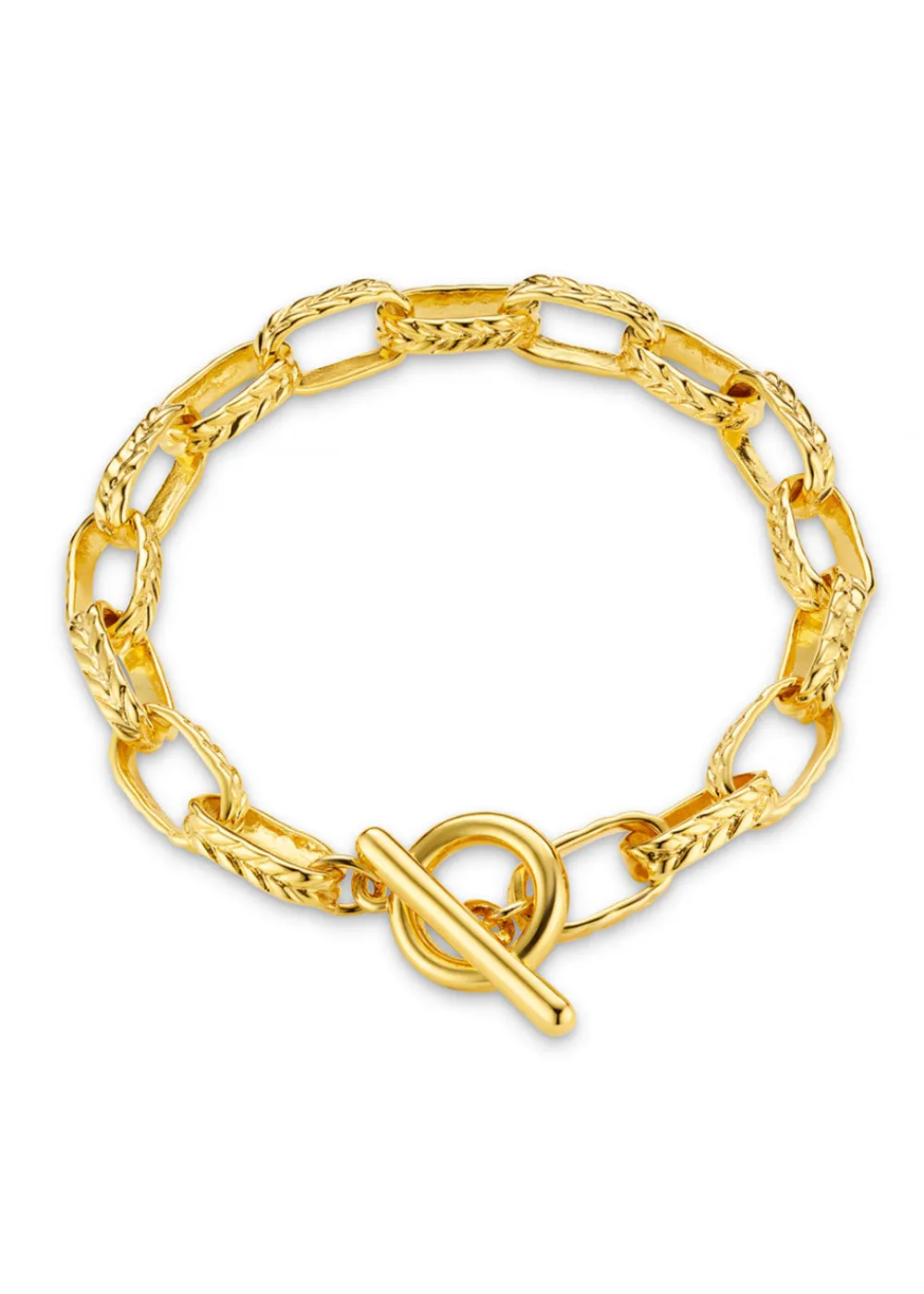 textured_oval_link_tbar_b_0.webp Orelia Textured Oval Link T-Bar Bracelet | Bracelets