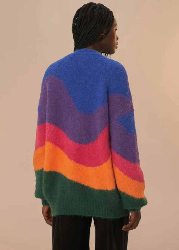 Farm Rio Vintage Waves Cardigan | Knitwear