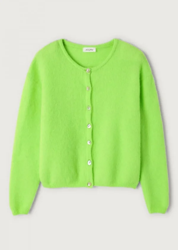 American Vintage Vitow Cardigan - Fluo Apple | Knitwear
