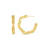 Orelia Woven Twist & Cross Mid-Size Hoop Earrings | Earrings